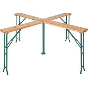 Folding table Quattro 241 x 241 x 103 cm - brown