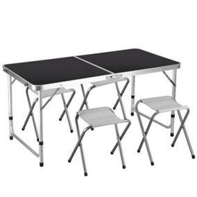 Folding Table with Four Stools