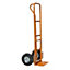 Folding Toe High Back P Handle Truck with 200kg Capacity, Puncture-Proof Wheels, Steel Yellow Frame, Fixed & Folding Toe Plate
