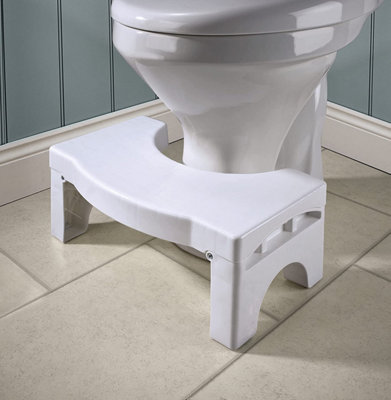 Small white stool store for bathroom