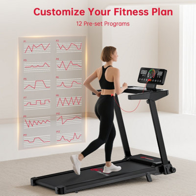 Folding Treadmill with Touch Control, 5% Manual Incline, Digital ...