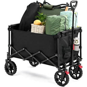 Folding Trolley Cart on Wheels with Adjustable Handle & Cover Bag