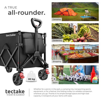 Folding Trolley RollRider with Telescopic Handle & Front Swivel Wheels ...