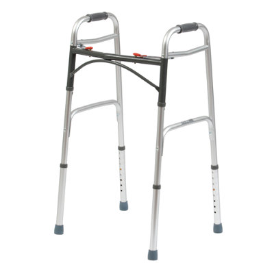 Folding Walking Frame Zimmer Lightweight, Height Adjustable for