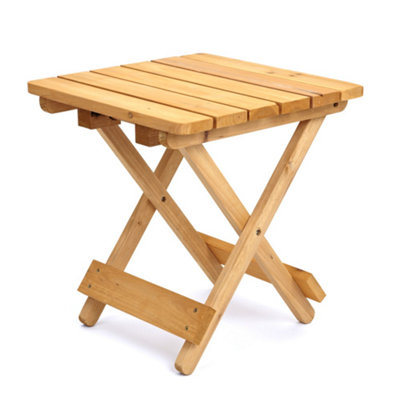 Folding Wooden Side Table - 40cm