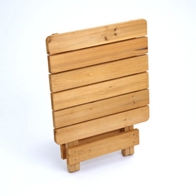 Folding Wooden Side Table - 40cm - 3