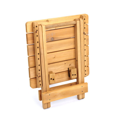 Folding Wooden Side Table - 40cm - 4