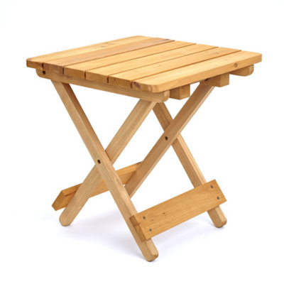 Folding Wooden Side Table - 40cm - 5
