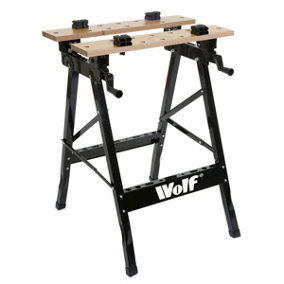 Folding Workbench Wolf Craftsman's Mobile Portable Jaw Grips Worktop