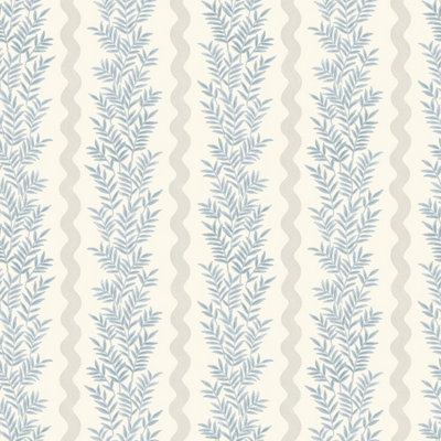 Foliage Stripe Wallpaper Neutral / Blue Holden 13961