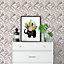 Folklore Grey & Pink Floral Wallpaper FD25141