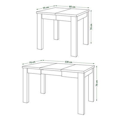 Fonte 85 Modern Extending Dining Table - Artisan Oak & Beige