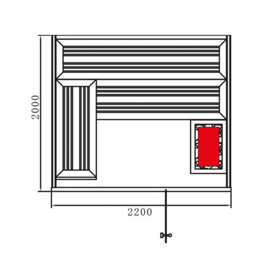 Fonteyn Infrared Sauna Luxor 220  - White Stone - Suitable for 5 people