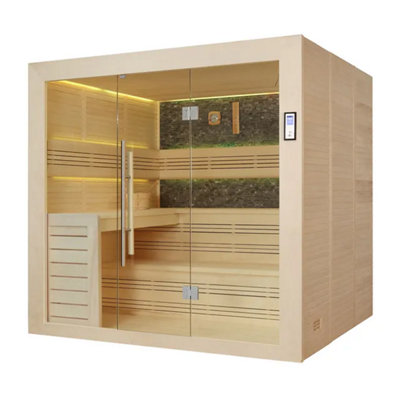 Fonteyn Sauna Luxor 220 Sauna Black Stone Suitable for 5 people