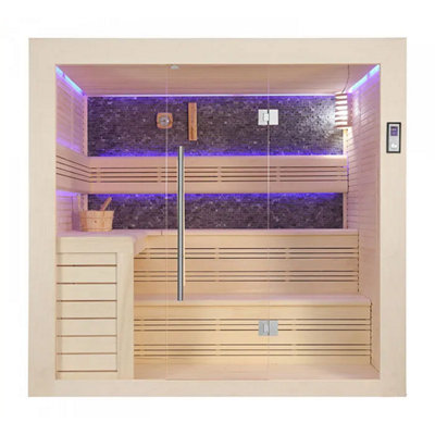 Fonteyn Sauna Luxor 220 Sauna Black Stone Suitable for 5 people