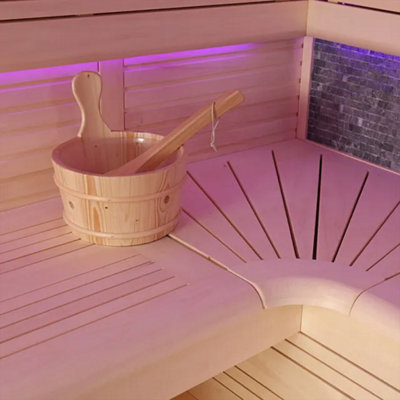 Fonteyn Sauna Luxor 220 Sauna Black Stone Suitable for 5 people