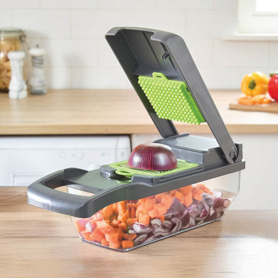 Food Chopper with Stainless Steel Blades, Multi-Functional Chopper with ...