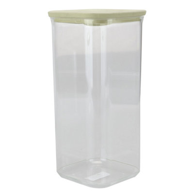 Food Container Cream 1. 7L Airtight 10. 2 x 10. 2 x 22. 8cm White