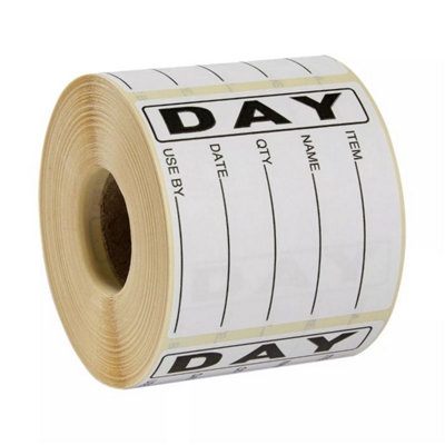 Food Hygiene Day / Date / Rotation / Labels Best Before 1,000 labels Black