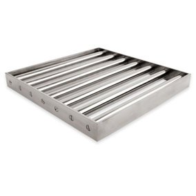 Food Industry Grade Stainless Steel Magnetic Separator Grid - 350mm x 350mm x 40mm - 10,000 Gauss - 7 Rods