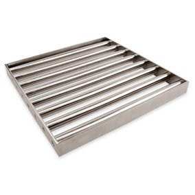 Food Industry Grade Stainless Steel Magnetic Separator Grid - 400mm x 400mm x 40mm - 10,000 Gauss - 8 Rods