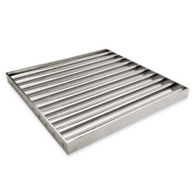 Food Industry Grade Stainless Steel Magnetic Separator Grid - 500mm x 500mm x 40mm - 10,000 Gauss - 10 Rods
