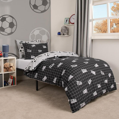 Football Duvet Cover Set Reversible Kids Bedding Quilt Pillowcase