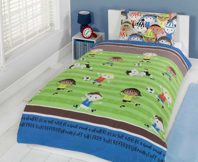 Football Friends Polycotton Duvet Set With Pillowcase