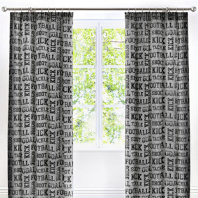 Football Lined Pencil Pleat Curtains