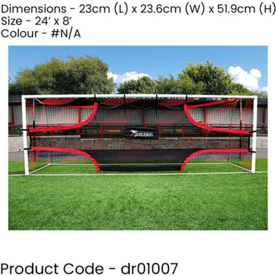 Football Shot Target Training Net - 24 x 8 Feet Goals - Striking Set Piece