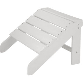 Footstool - foot rest, weatherproof and UV-resistant - white/white