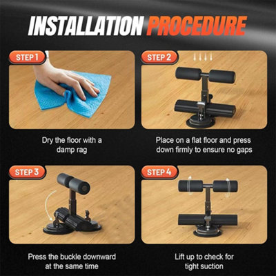FreeLeben Sit Up Bar, Sit Up Assistant Fitness Strength Training Workout Sit Up Assist Exercice Fitness Equipment Home Gym