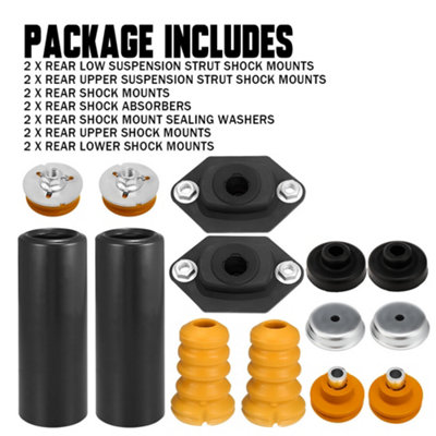 FOR BMW 1/3-SERIES REAR SHOCK ABSORBERS SHOCKERS STRUT MOUNT DUST COVER ...