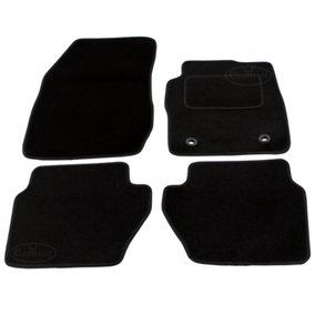For Ford Fiesta Car Floor Mats Mk7 2009-2011 Tailored Carpet 4pc Set Oval Clip