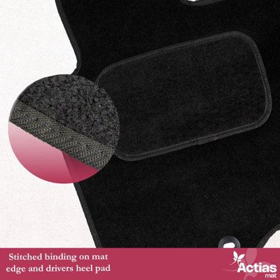 Car Mat Co TEXER Textil Fußmatten Passend für Hyundai i20 I PB Bj. 2008