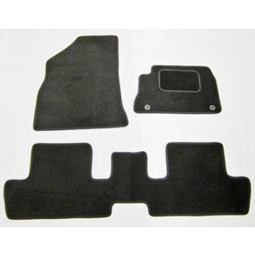 For Peugeot 3008 Car Floor Mats 2009 to 2016 Tailored Carpet 3pc Set Black