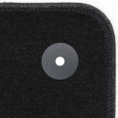Black Tailored Carpet Floor Mats For VW T-Roc 2017+ | 4-Piece Set With Clips