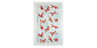 Foraging Fox Animal Print 100% Cotton Tea Towel