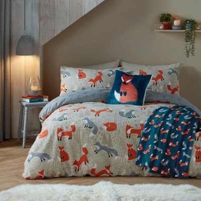 Foraging Fox Brushed Duvet Cover Set