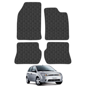 Ford Fiesta 2002-2008 MK5 Car Floor Mats Rubber Tailored Fit 4pcs Set Heavy-Duty