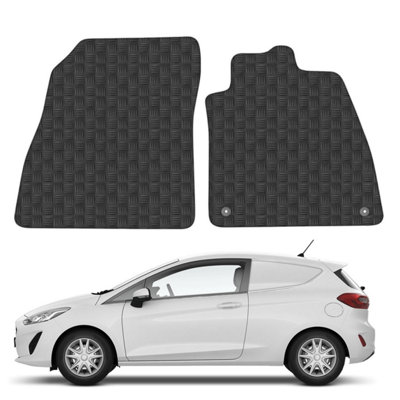 Ford Fiesta Van 2017-Onwards Car Floor Mats Rubber Tailored Fit Set Heavy-Duty