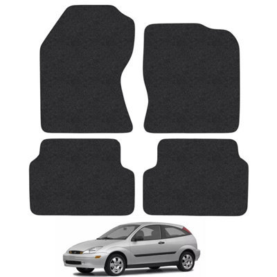 Ford Focus 1998-2004 Mk1 Car Floor Mats Carpet Tailored Fit 4pcs Anti-Slip Black