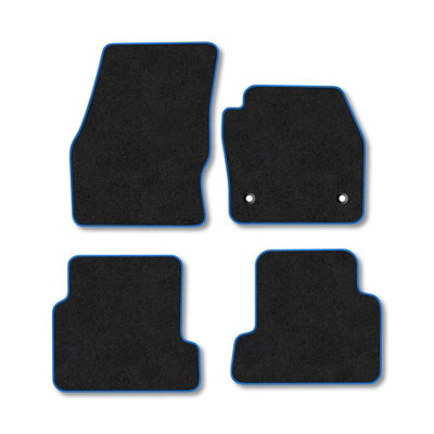 Ford Kuga (2013-2015) Premium Tufted Carpet Car Mats - Blue Trim - (Carpet)