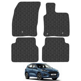 Ford Kuga 2020-Onwards Car Floor Mats Rubber Tailored Fit 4pcs Set Heavy-Duty