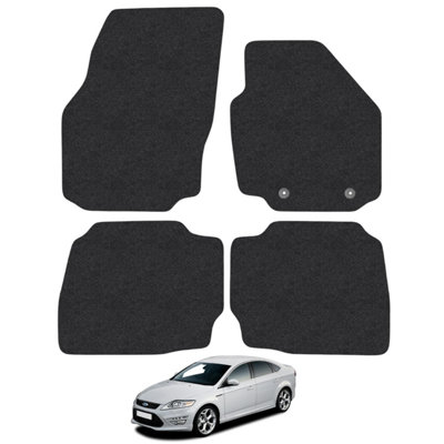 Ford Mondeo 2007-2012 Car Floor Mats Carpet Tailored Fit 4pc Set Anti-Slip Black