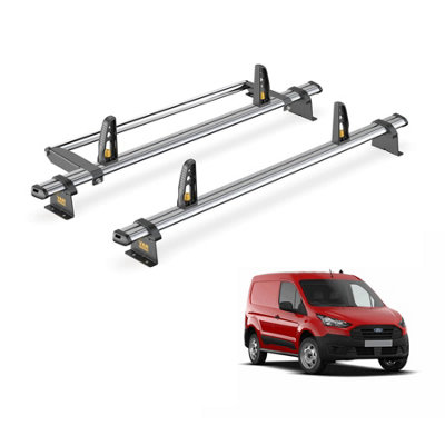 Ford Transit Connect 2 Bar Roof Rack + Ladder Roller for 2013+ (With Rear Barn Doors) - Van Guard Trade