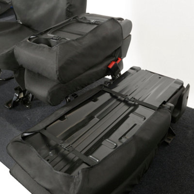 Ford Transit Connect Tailored Front Seat Covers (2014 Onwards) Black - UK Custom Covers - 4