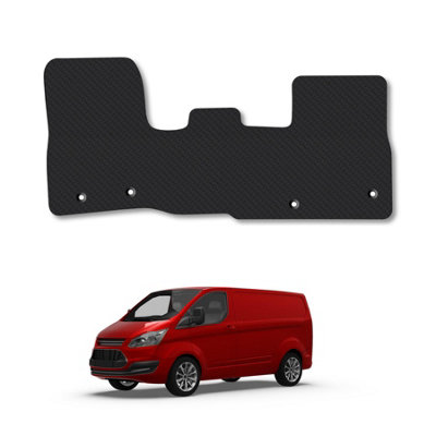 UK Custom Covers Heavy Duty Rubber Rear Floor Mats For Ford Transit Custom 2013-2023 – Black, RHD, Custom Fit