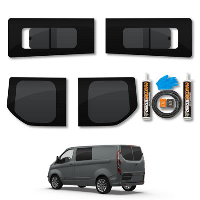 Ford Transit Custom (2013-2023) Rear Doors, Opening Side Windows, and ...
