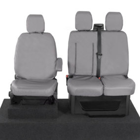 Ford Transit Custom (All Models) Tailored Front Seat Covers (2013-2023) Grey - UK Custom Covers
